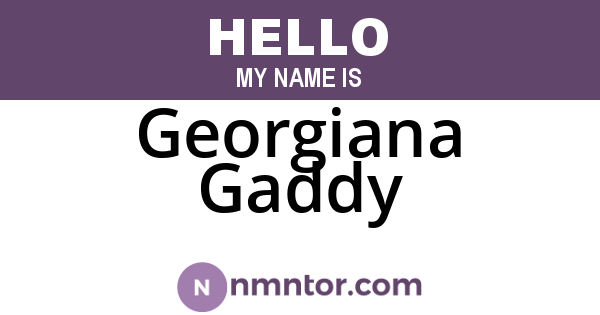 Georgiana Gaddy
