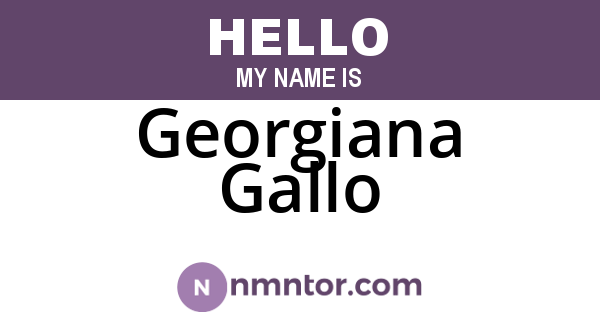 Georgiana Gallo
