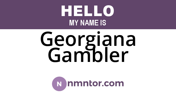 Georgiana Gambler