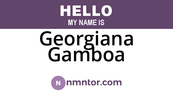 Georgiana Gamboa