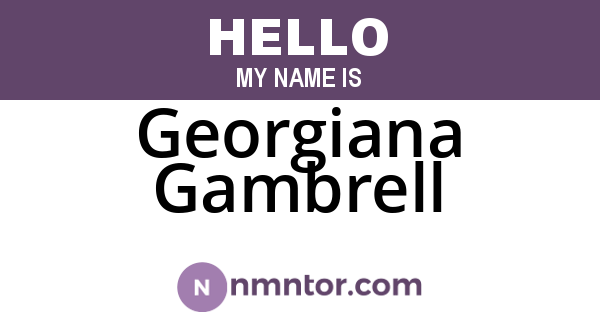 Georgiana Gambrell
