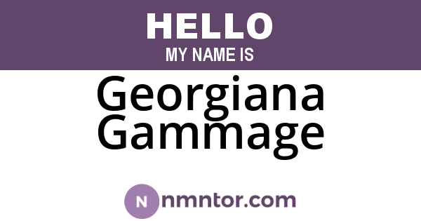 Georgiana Gammage