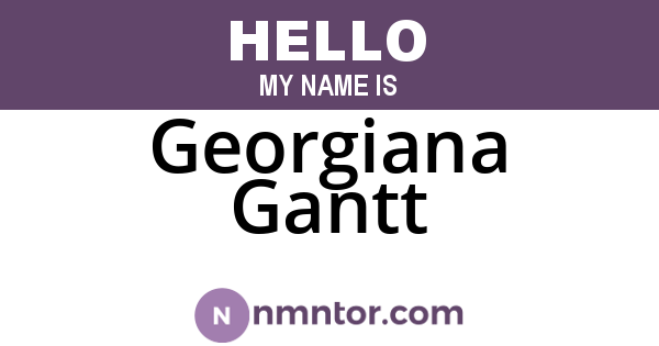 Georgiana Gantt