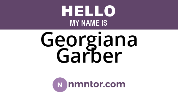 Georgiana Garber