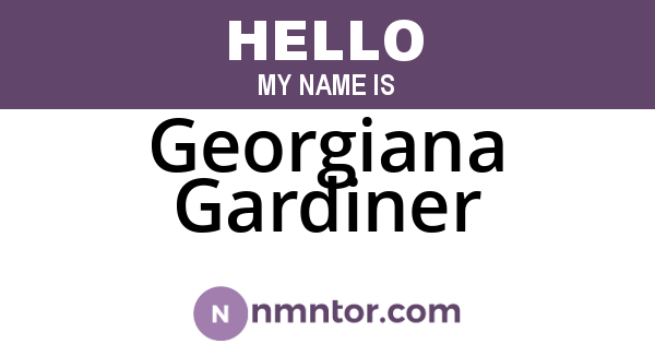 Georgiana Gardiner