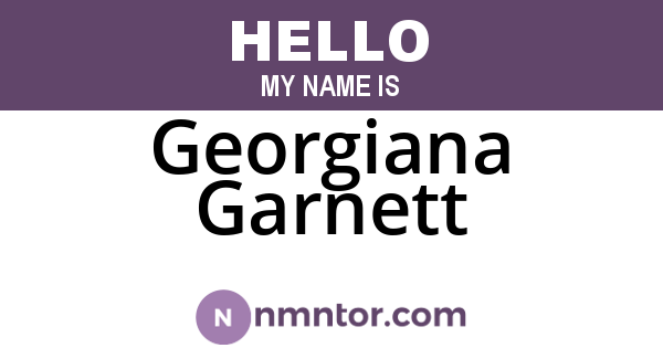 Georgiana Garnett
