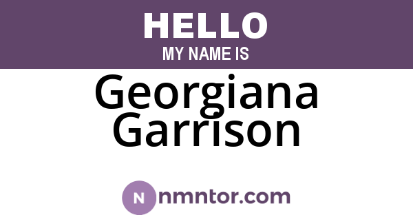 Georgiana Garrison