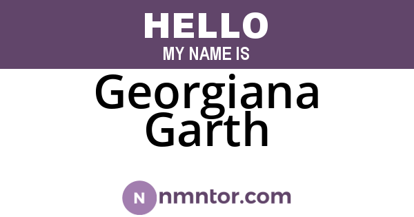Georgiana Garth