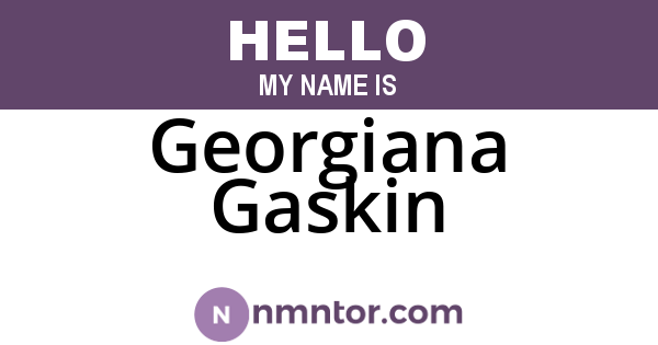 Georgiana Gaskin