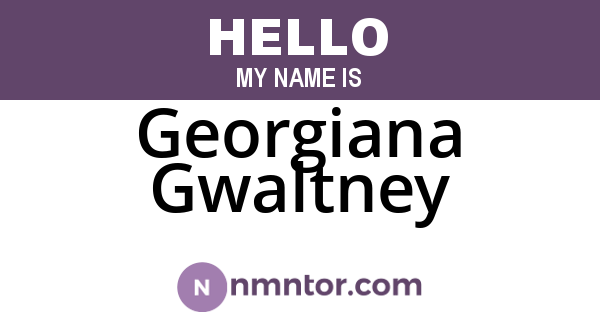 Georgiana Gwaltney
