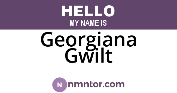 Georgiana Gwilt