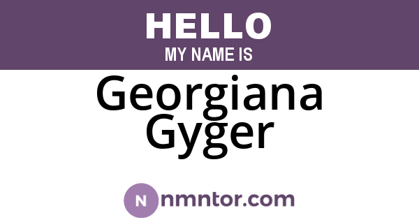 Georgiana Gyger