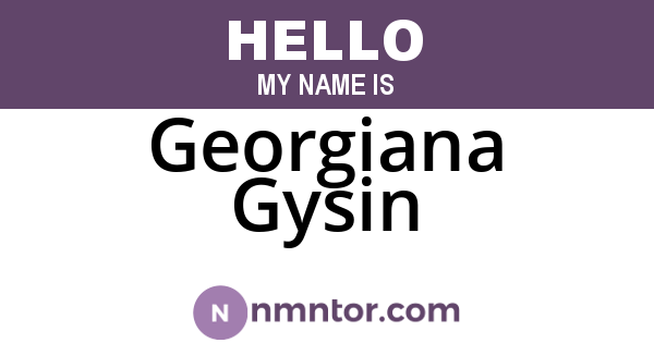 Georgiana Gysin