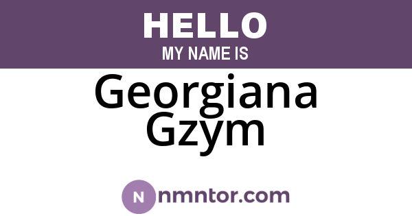Georgiana Gzym