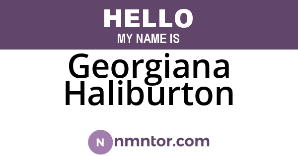Georgiana Haliburton