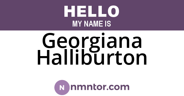 Georgiana Halliburton