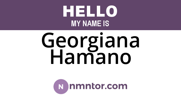 Georgiana Hamano