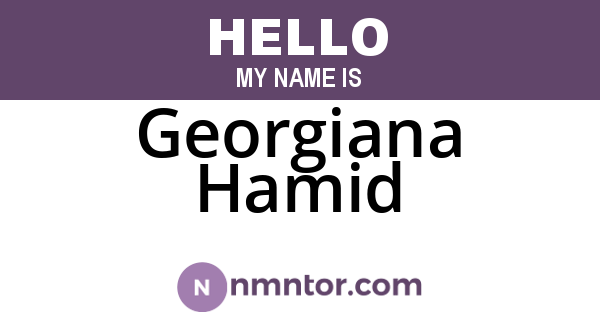 Georgiana Hamid