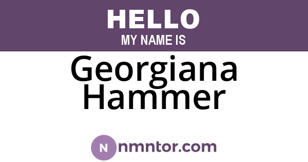 Georgiana Hammer