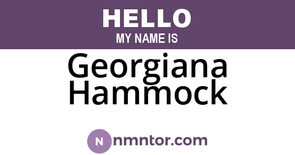 Georgiana Hammock