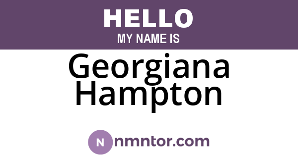 Georgiana Hampton
