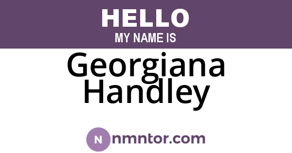 Georgiana Handley