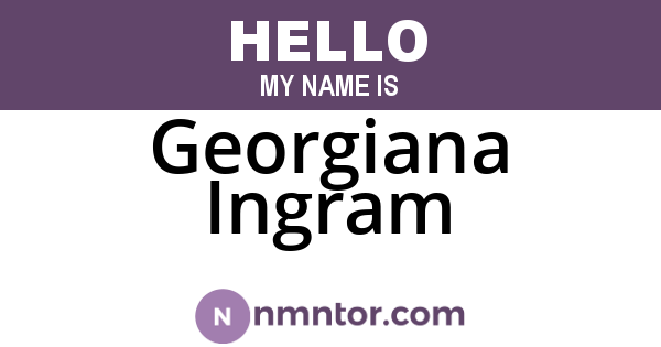 Georgiana Ingram