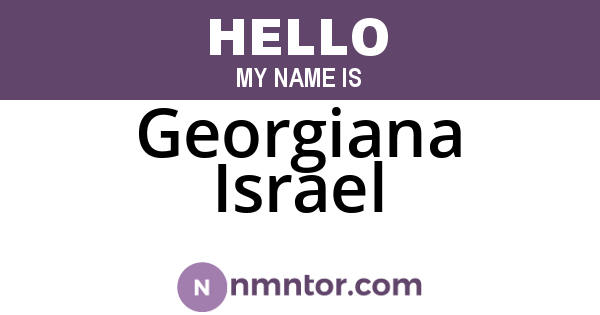 Georgiana Israel