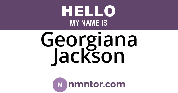 Georgiana Jackson