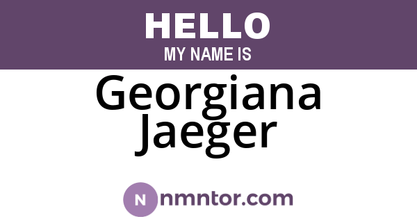 Georgiana Jaeger