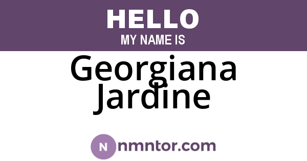 Georgiana Jardine