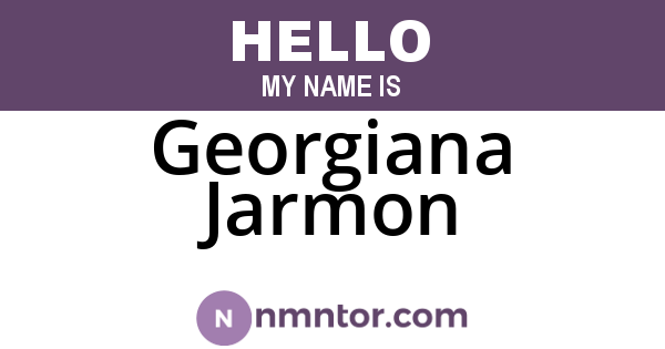 Georgiana Jarmon