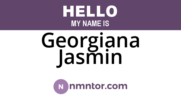 Georgiana Jasmin