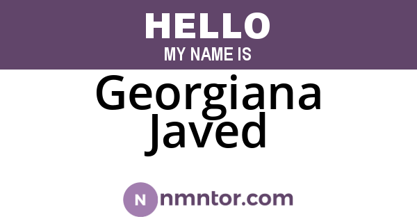 Georgiana Javed