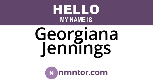 Georgiana Jennings