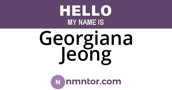 Georgiana Jeong