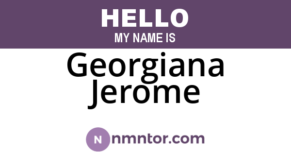 Georgiana Jerome