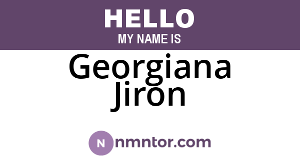 Georgiana Jiron