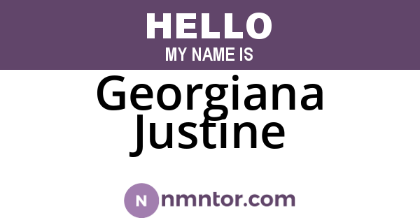 Georgiana Justine
