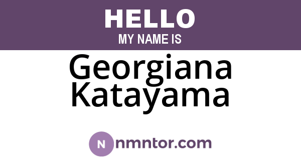 Georgiana Katayama