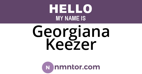 Georgiana Keezer