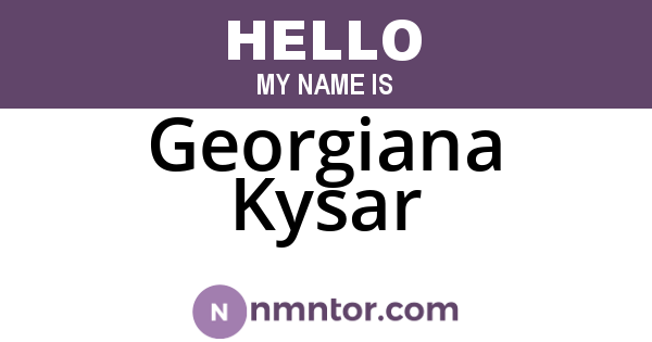 Georgiana Kysar