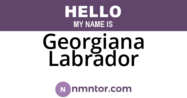 Georgiana Labrador
