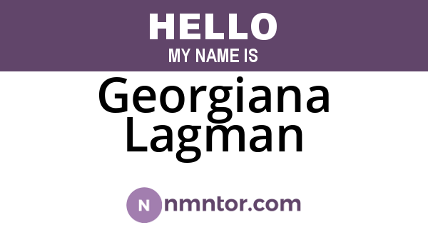 Georgiana Lagman