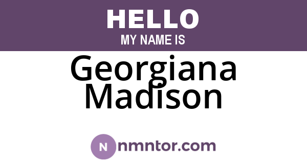 Georgiana Madison