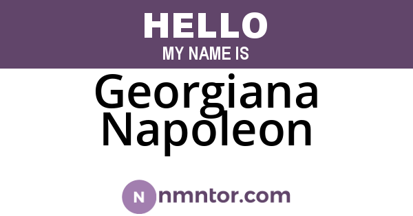 Georgiana Napoleon