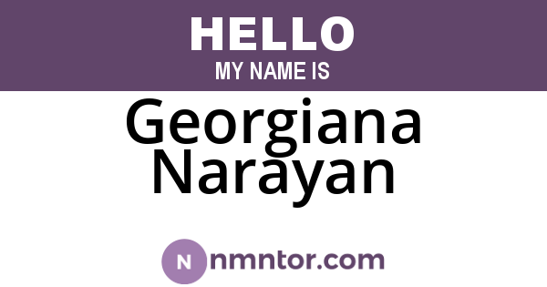 Georgiana Narayan