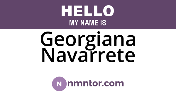 Georgiana Navarrete
