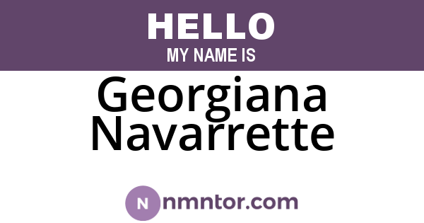 Georgiana Navarrette