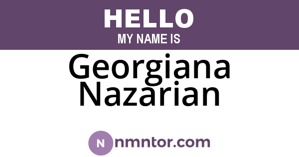 Georgiana Nazarian